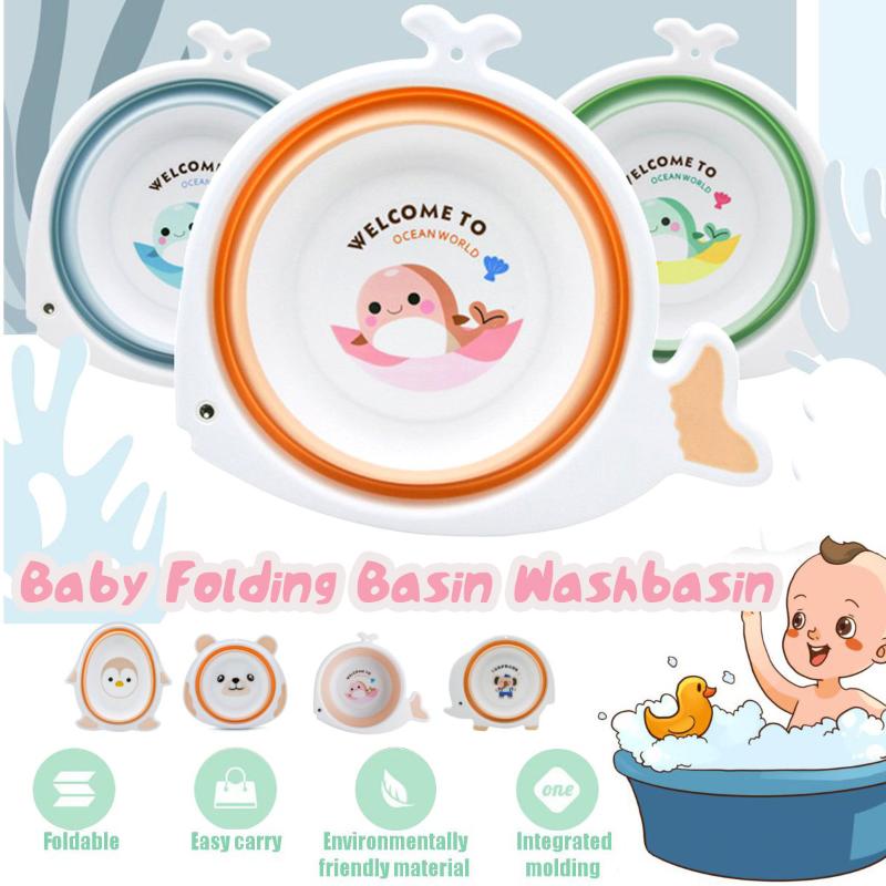 

Bathing Tubs & Seats Baby Portable Washbasin Bath Tub Folding Born Infant Face Foot BuWash Basin Travel