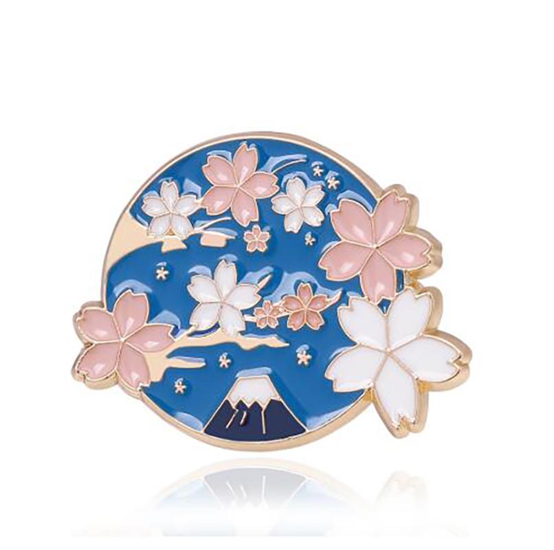 

Pins, Brooches Cherry Blossoms Hard Enamel Lapel Pin Badge Brooch