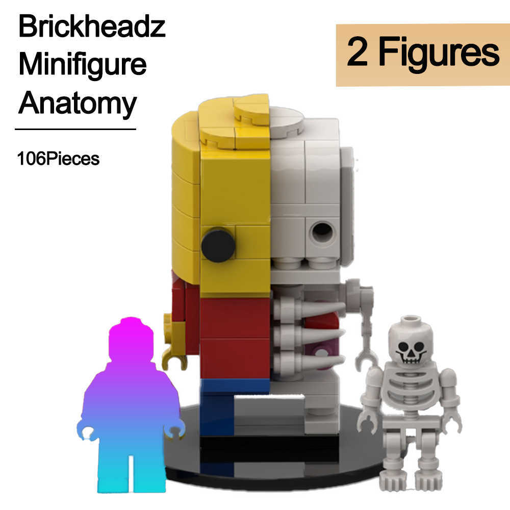 

Creator MOC Building blocks Brickheadz Minifigure Anatomy Mini Brick Heads Assembly model DIY bricks Toy for Kids Xmas Gifts H0917