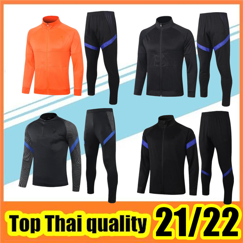 2021 Veste survêtement Versez les adultes Hollandais Tracksuit 20 21 Kits Hollande Survèrent de Jong Deligt Formation de football Football Footba