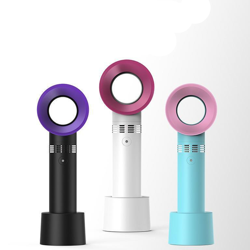 

Zero9 USB Bladeless Fan Rechargeable Portable Handheld Mini Cooler No Leaf Handy With 3 Speed Level LED Indicator MQ20