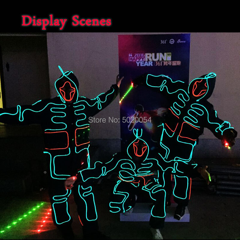 Costume Accessories LED Luminous Clothing Illuminated Dance Clothes Glowing Robot Light Up Costumes Men EL Clothing Glowing Party Costume-image-751132387