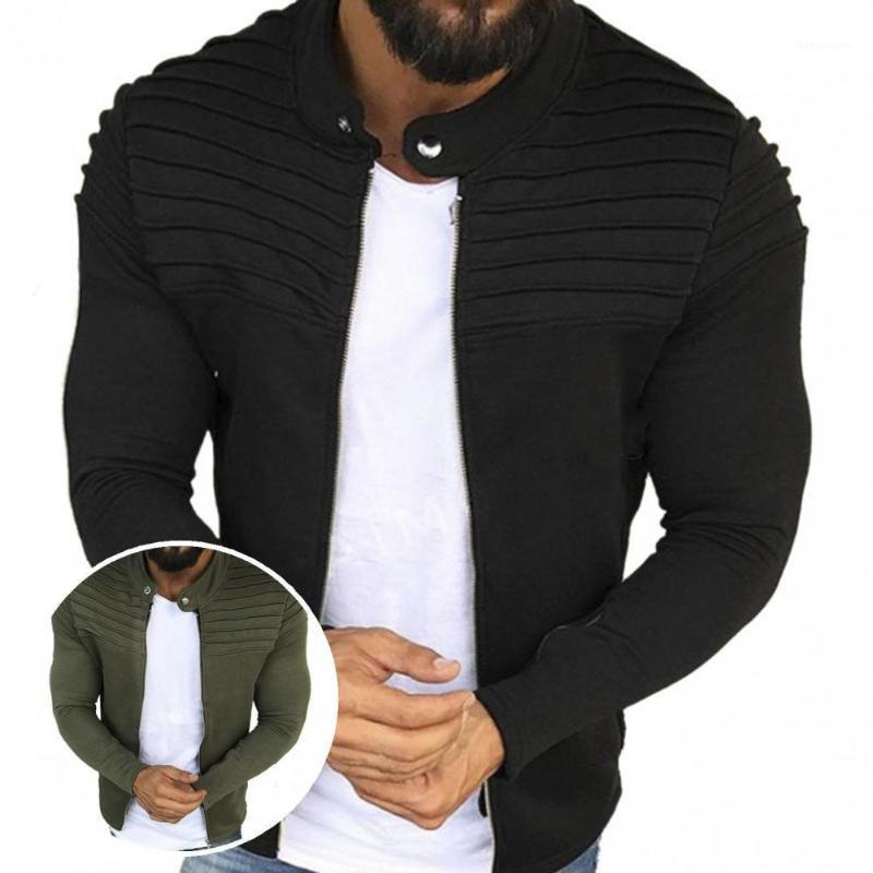 

Men's Jackets Autumn Coat Fabulous Leisure Men Jacket All Match Pleated Spring, Army green