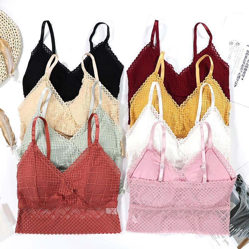 

Women's Sling Wrapped Chest Underwear Lace Bra No Steel Ring Beauty Back Comfortable Stretch Brassiere Camisoles & Tanks, Beige