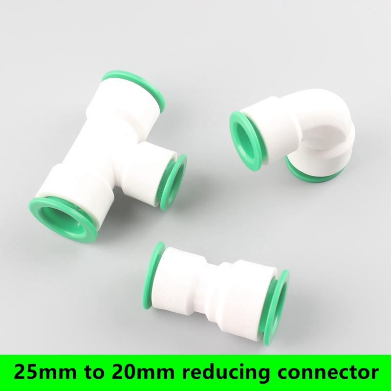 

25Mm To 20Mm Straight Elbow Tee Water Pipe Quick Connector Reducing Joint PVC/PPR/PE Adapter Garden Irrigation Tank Watering Equipments