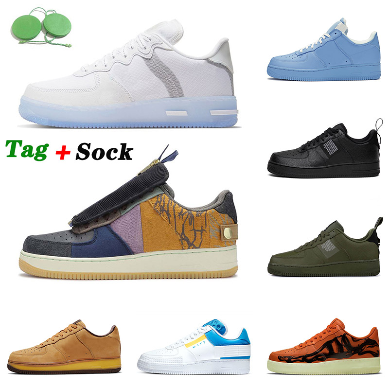 

Top Quality Dunk 1 React Light Bone Running Shoes N354 Travis Soctts Off Mens Women Air Airforce Force One White Sneakers Platform Designer