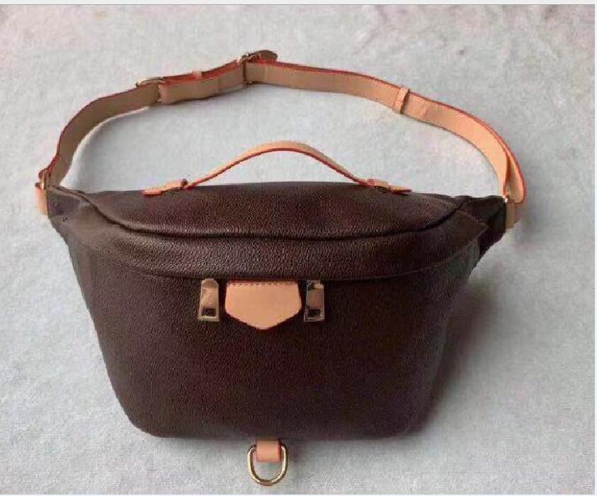 

Wholesale Fashion Waist Bags Pu Leather Brown flower Handbags WomenBags Designer Fanny Packs Famous Men Handbag Lady Belt Chest bag, With logo