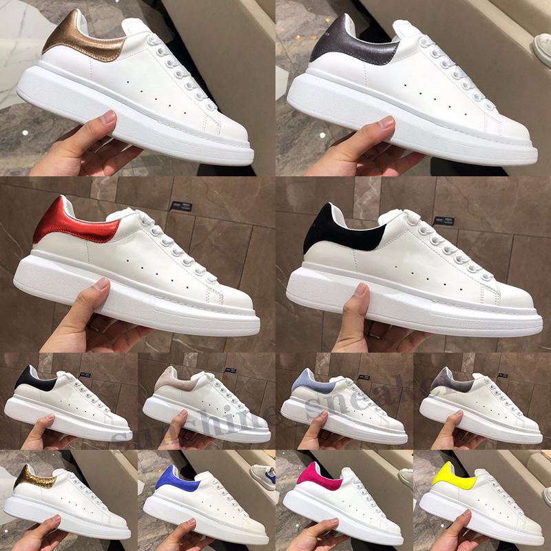

designer white Black shoe High Quality classic suede velvet leather men womens flats platform oversized sneaker shoes espadrille Size 36-45, Color 17