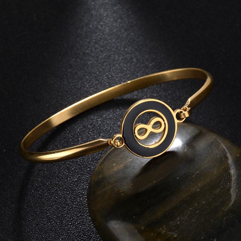 

Punk Bracelet Stainless Steel Friendship Forever Love Bangles Bracelets For Women Men Infinity Silver Gold Pulseras Bangle