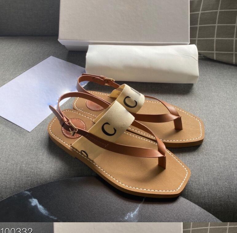 

0f sale Women Woody Mules Fflat Slipper Deis Lady Lettering Fabric Outdoor Leather Sole Slide Sandal size 35-42, Black