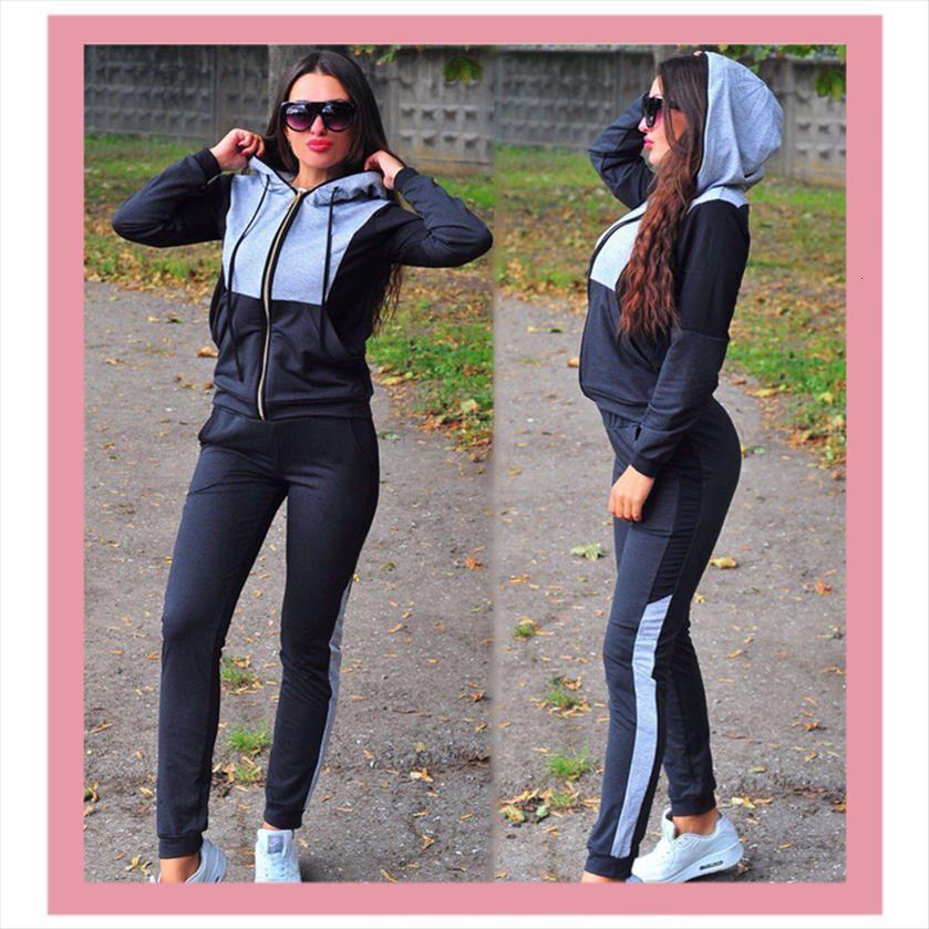 

tracksuit striped sweater and sport womenpant suit plus size outfits jogging 2 piece sets womens clothing, White