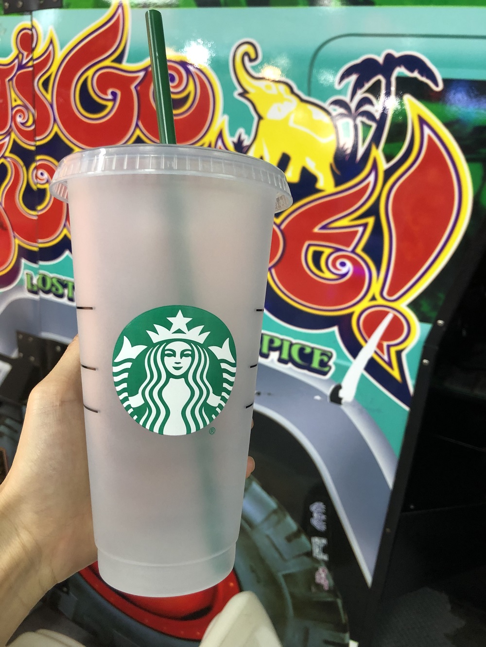 

Starbucks 24OZ/710ml Plastic Tumbler Reusable Clear Drinking Flat Bottom Cup Pillar Shape Lid Straw Mug Bardian DHL UV machine printing does not fade Mugs