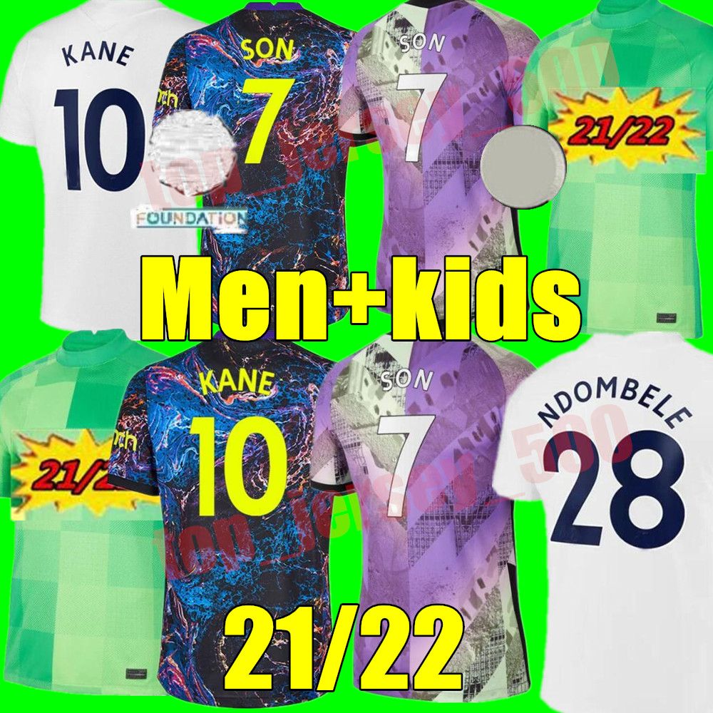 

21 22 Youth DELE SON BALE KANE soccer jersey home away 3rd goalkeeper gk HOJBJERG SPURS BERGWIJN LO CELSO 2021 2022 LUCAS football shirts uniforms adult Men + kids kit, Kids away+socks