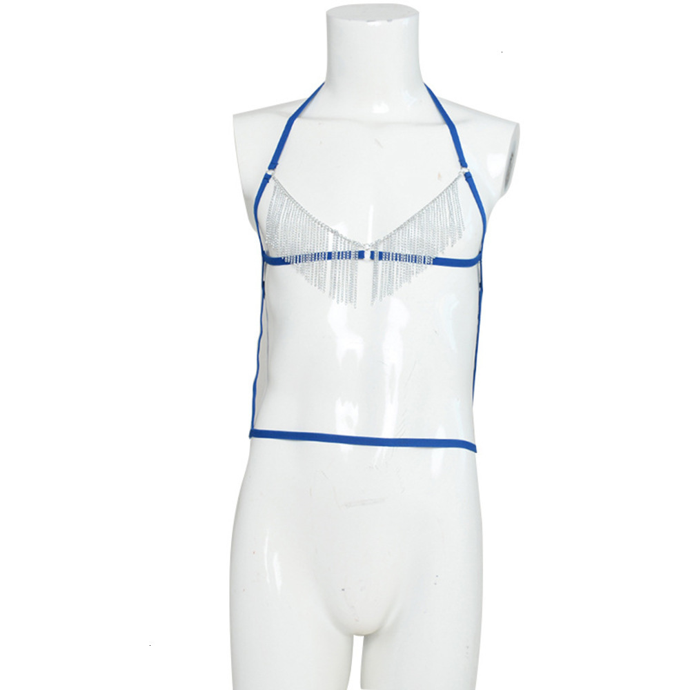

Large volume discount chain men's split sexy lingerie, Black;white