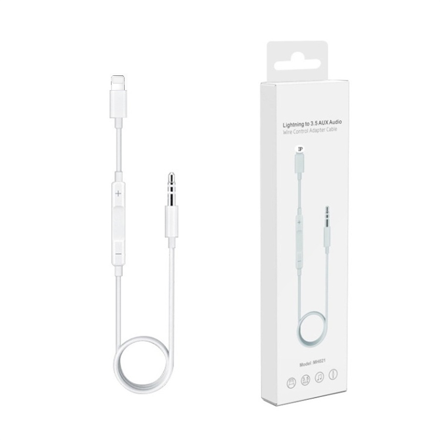 

1M 3FT Bluetooth lightning to 3.5mm Jack Earphone Cable Aux Audio Cables For iPhone 7 8 x xr 11 12 13 Headphones Control Music Audio Adapter IOS 13 15, 1m 3ft length