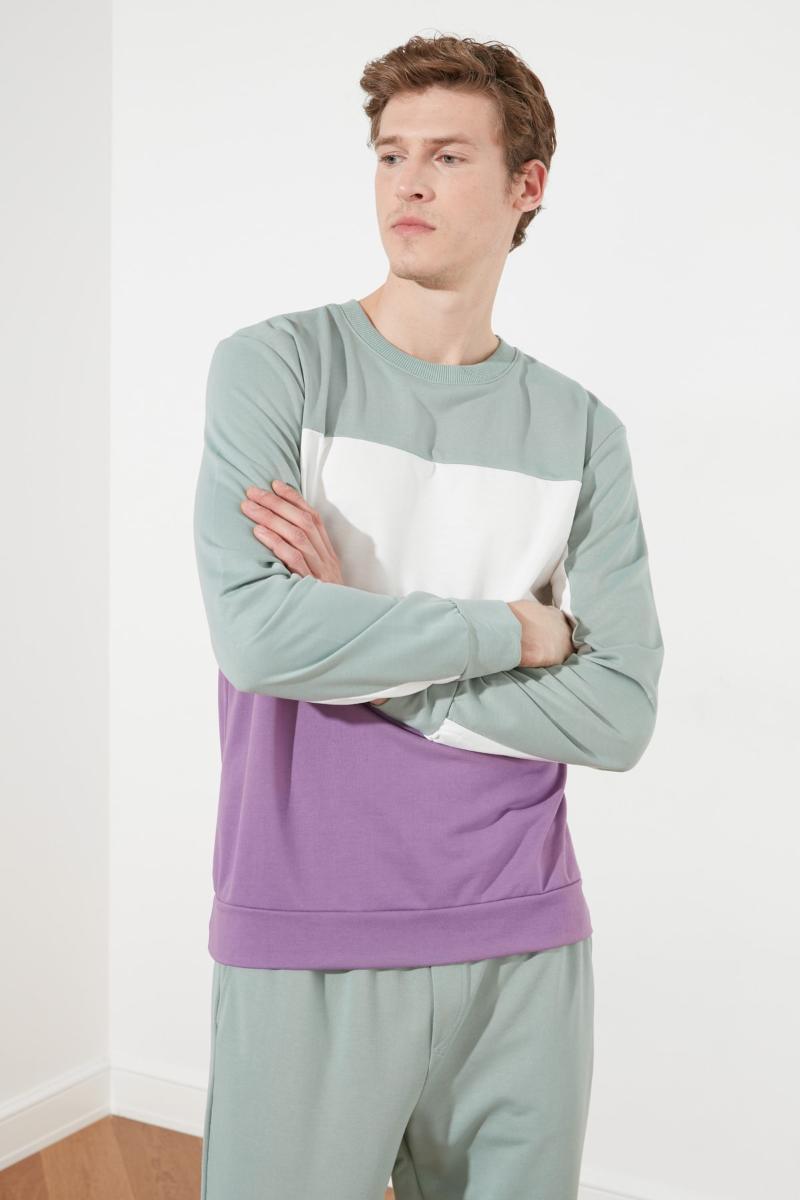 

Men' Hoodies & Sweatshirts Trendyol Men ' Regular Fit Sweatshirt TMNSS21SW0218, Mint