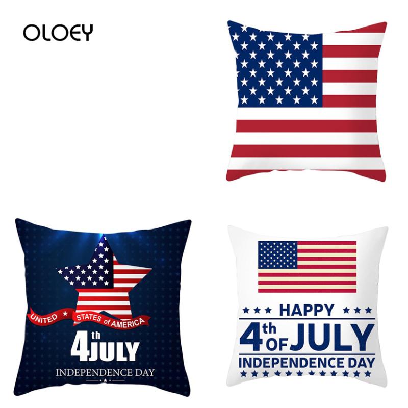 

American Flag Peach Skin Cushion Cover Home Bedroom El Car Seat Decoration Wedding Personality Gift 45x45cm .. Cushion/Decorative Pillow