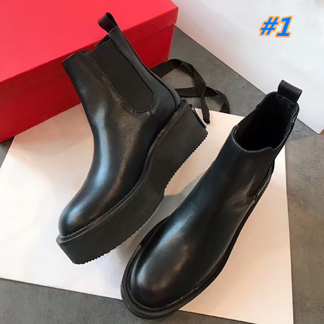 

2021 fashion luxury designer brand women's short boots factory direct casual round head Martin shoes size 35-41 with box, #2