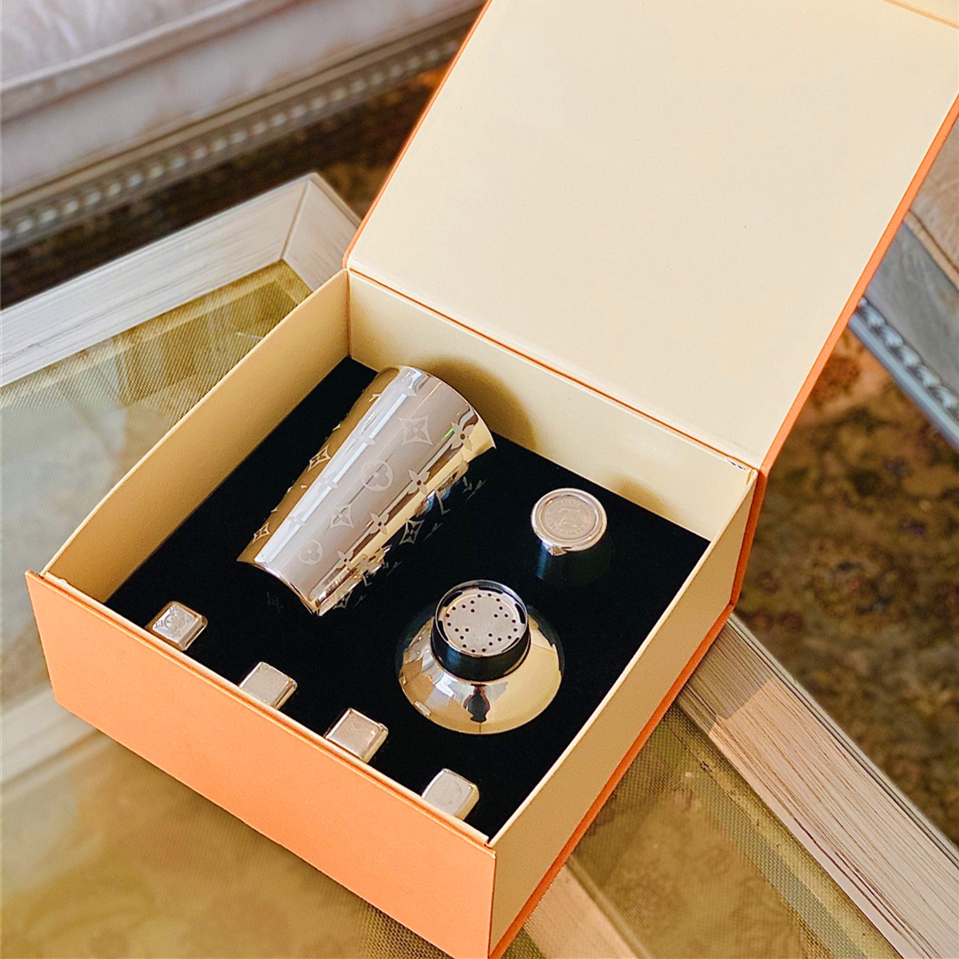 

LIV Stainless Steel Cocktail Shaker Mixer Wine Collectable Martini Boston Bartender Drink Party Bar Tools Chiller 304 Stones Ice Cube Metal Cooler