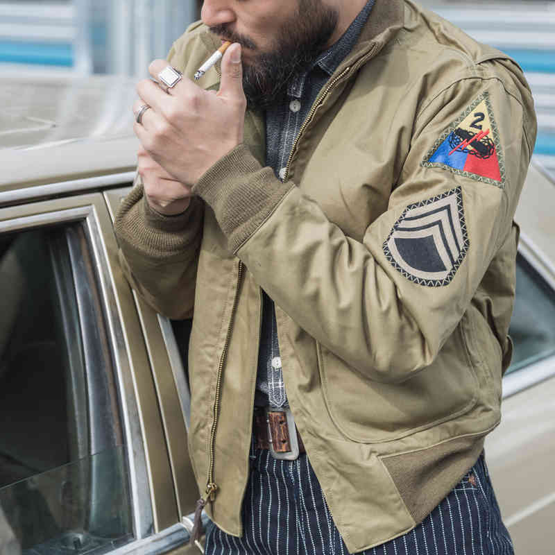 

downs Bronson Repro 'Fury' 1940s 1st Tanker Jacket US Army Men Combat Uniform Green, Black