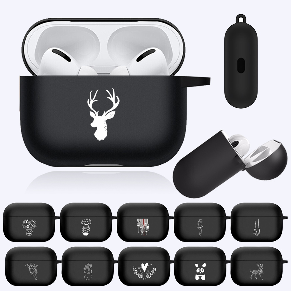 

Apple airports Pro a2084 a2083 soft silicone rubber shell, Bluetooth wireless headset shell, luggage bag, Red