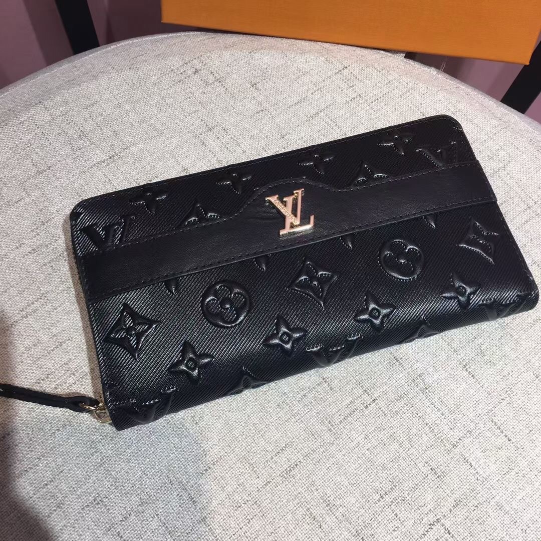 

Louis Vuitton Single Zipper Wallet Fashionable Money Card Coin LV Genuine Leather purse Luxury bag Ladies wallet Mini clutch Designer Bags, Red;black