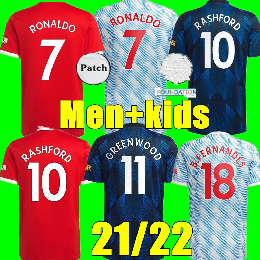 

Manchester soccer jersey 2021 2022 UNITED RONALDO SANCHO POGBA CAVANI MARTIAL UTD VAN DE BEEK B. FERNANDES RASHFORD LINGARD football shirt 2, Black;yellow