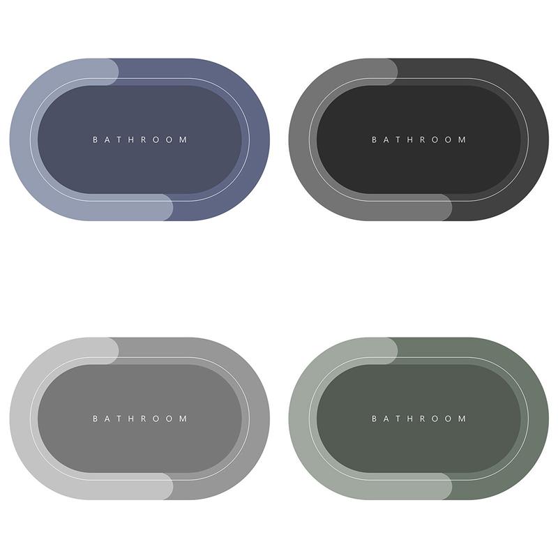 

Carpets Practical Super Absorbent Bath Mat Quick Drying Bathroom Rug Non-Slip Entrance Doormat Skin Floor Mats Toilet Carpet Home Decor, Lake blue