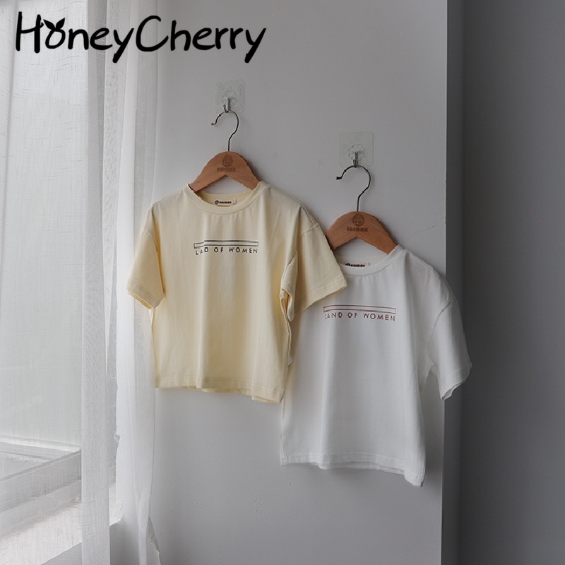 

Summer thin cotton breathable stretch printed children's short-sleeved T-shirts for boys and girls boys clothes 210701, White