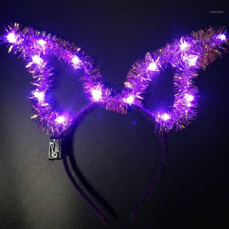

Party Decoration Hair Accessories For Women Christmas Flashing Ear Antler Light LED Concert Headband Accessory Hairband Pography Props