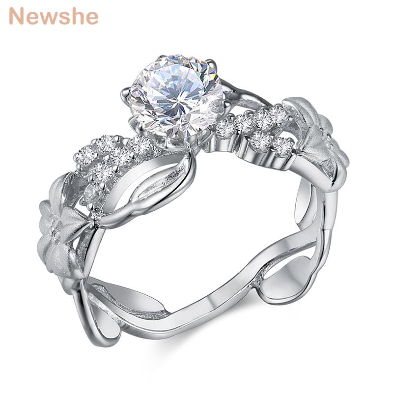 

Cluster Rings She 925 Sterling Silver Flower Decorative Wedding Engagement Ring For Women Round Cut Cubic Zircons Limited Size JR4676, Golden;silver