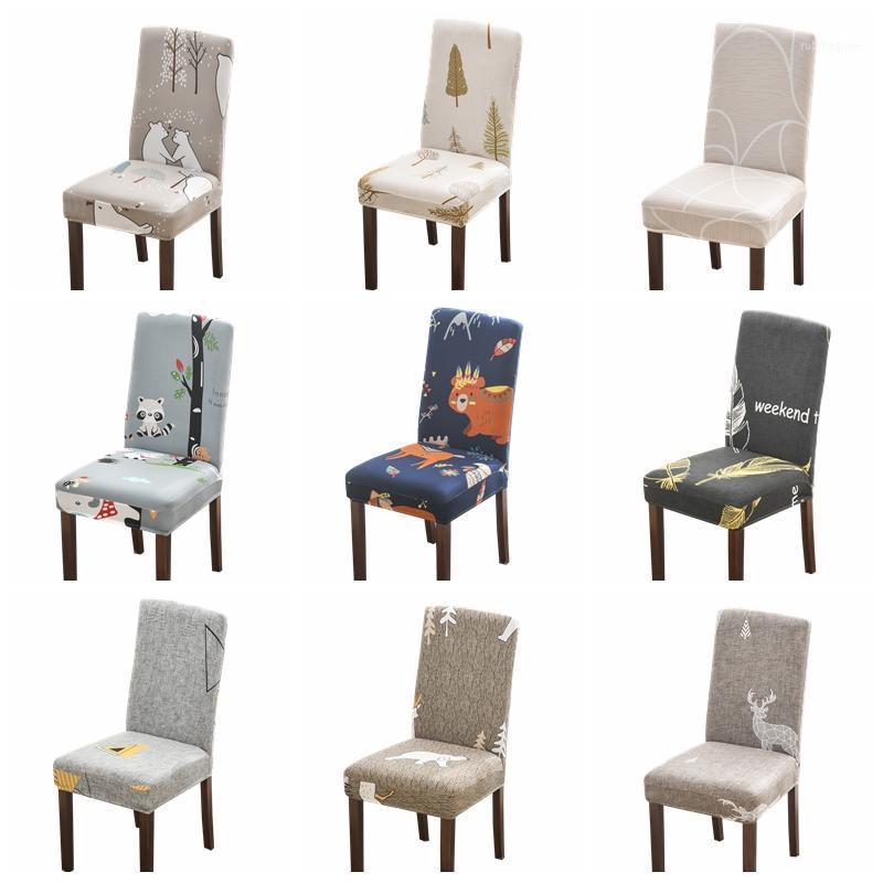 

Cartoon Removable Chair Cover Spandex Elastic Slipcover Case Stretch Covers For Wedding El Banquet Dining Room