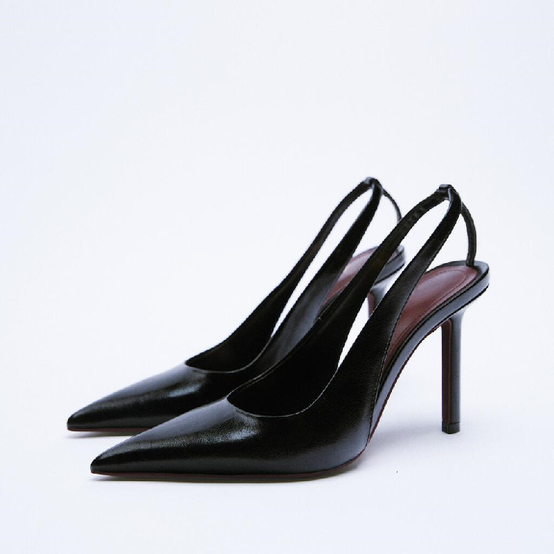 

dress shoes za fairy style high heel autumn new black open elegant fashion slingbacks thin professional sandals vi0u