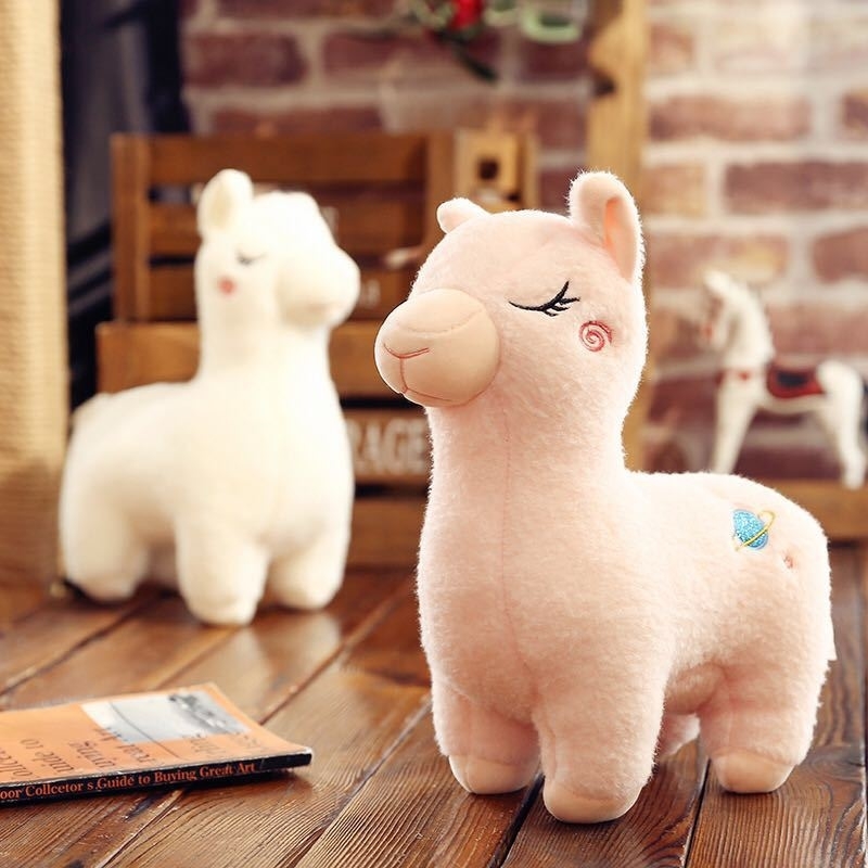 

Beautiful 23Cm Cartoon Alpaca Pop Toys Dust Sheep Soft Knuffel Pluche Lama Yamma Birthday present for Baby Childre