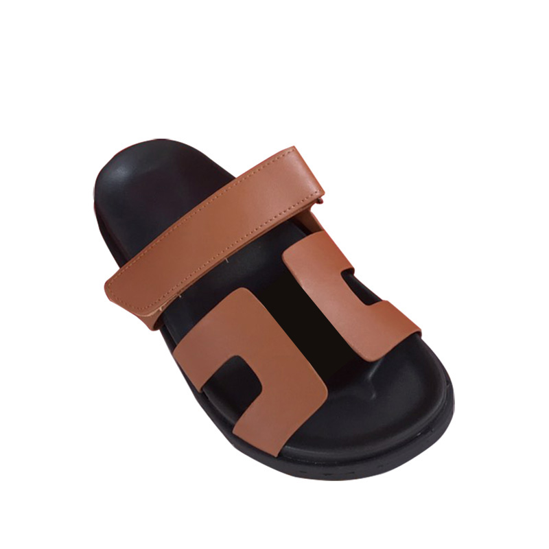 

Luxurys Designers Women Slippers Genuine LeatherThe Spring Summer Classic Flap Sandals Beach shoe Leather Custom Casual Shoes Size US 5-8, All black