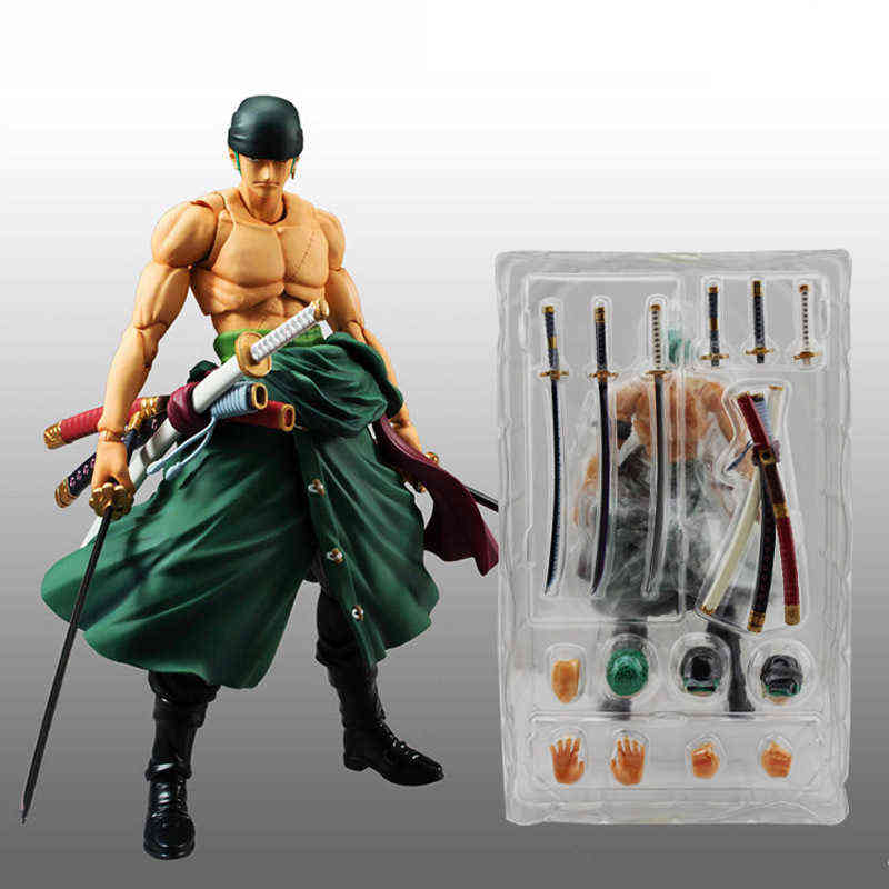 

Anime Joints Movable Roronoa Zoro Action Figure Heroes DIY Assemble Model PVC Figurine Toy Boys Gift Collectibles AA220311, No color box pack