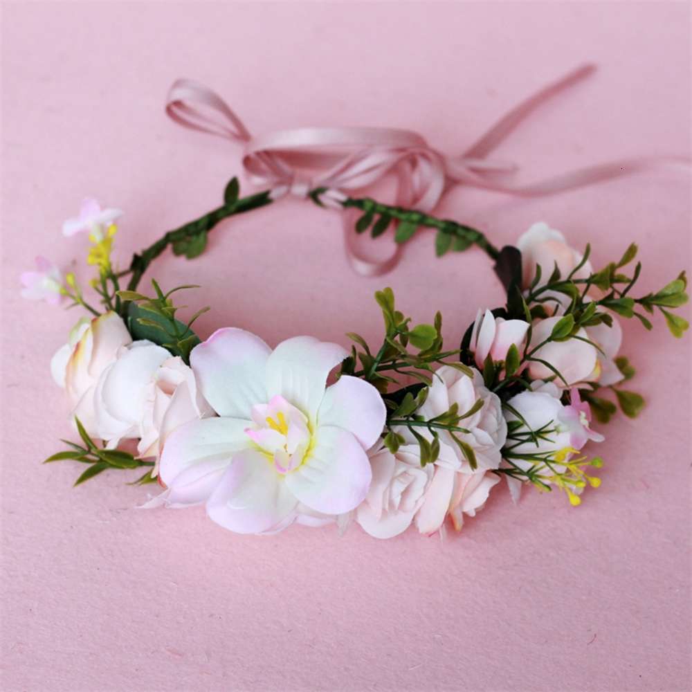 Hawaiian holiday garland beautiful Bridal Headband wedding headdress Garland-image-695859417