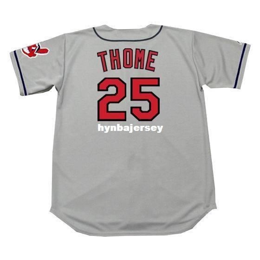 

Cheap Custom JIM THOME Cleveland Stitched 1997 Majestic Vintage Away Baseball Jersey Retro Mens Jerseys Running, Black