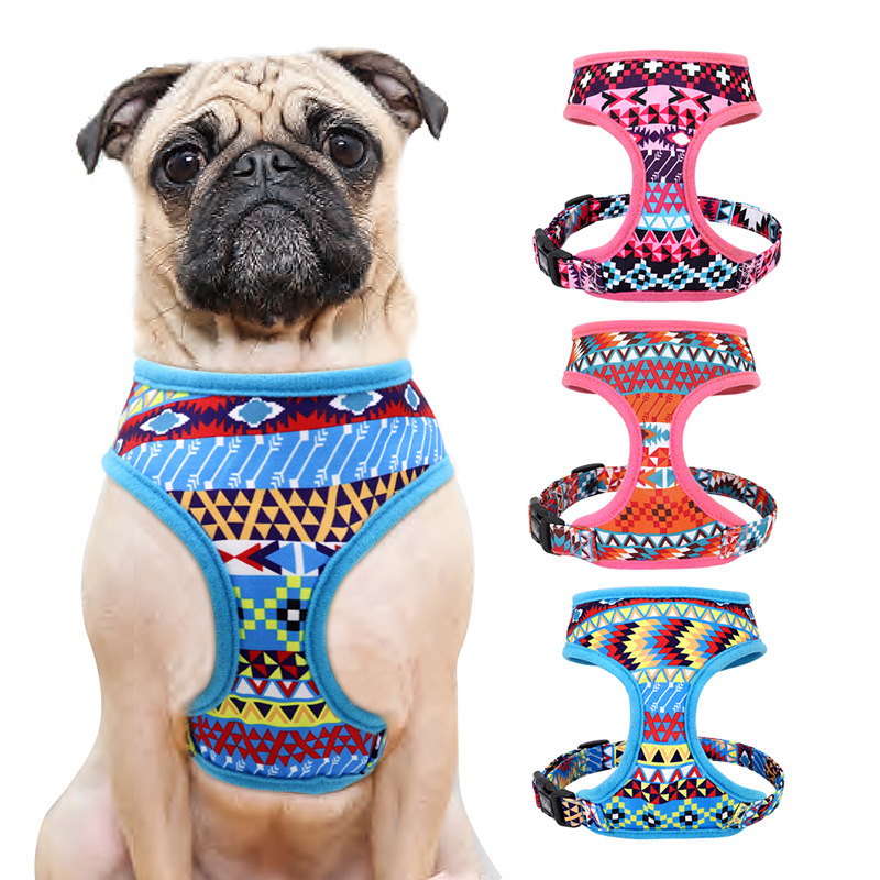 

Cute Printed Chihuahua French Bulldog Harness Adjustable Puppy Cat Harness Pet Small Dog Vest For Pug Yorkie Walking jllRjg