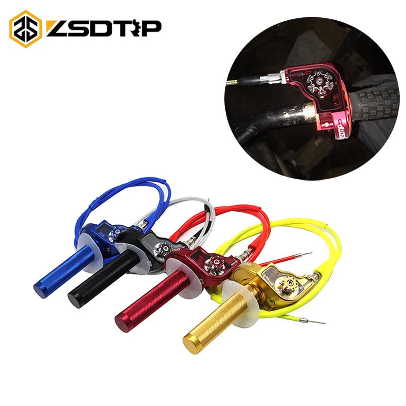 

Handlebars ZSDTRP 22mm Motorcycle Settle Twist Throttle Grips With Cable For Pit Dirt Bike Motocross ATV Offroad Quad 110-250cc