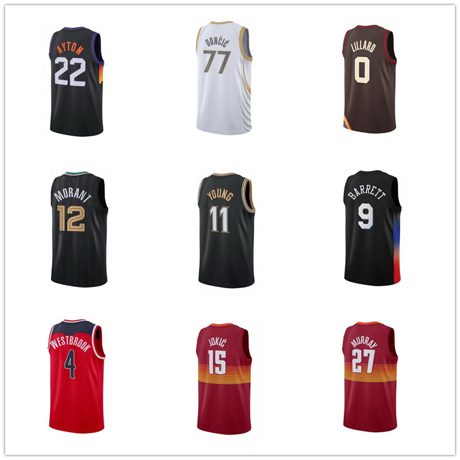 

Basketball jerseys local online store 2021 yakuda best sports popular Cheap 4 westbrook 32 towns 11 booker 22 ayton 3 paul 11 williamson 27 murray 0 lillard 21 embiid, 21 embiid-black