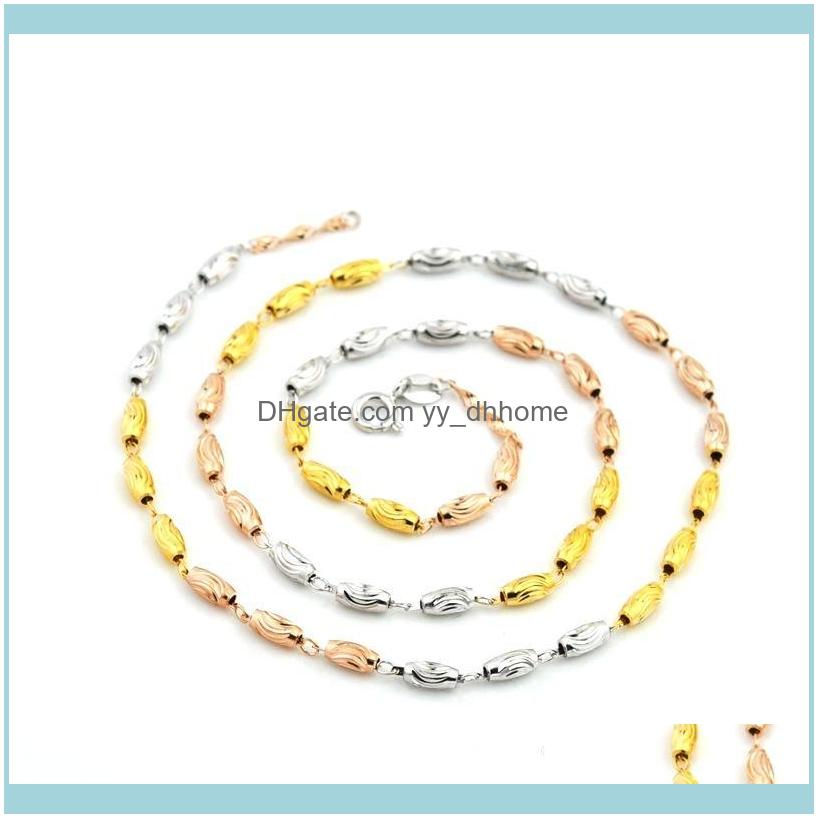 

Chains Necklaces & Pendants Jewelrychains Bocai S925 Sterling Sier Mosaic Necklace Color Transport Bead Womens Fashion Thai Jewelry Drop Del