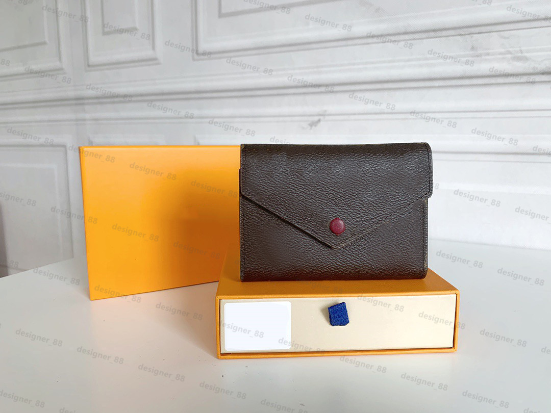 

TOP quality Luxurys Designers Wallets Genuine Leather Purse Holder Fashion handbag VICTORINE Women's Coin Card Holders embossing Lambsk, Red;black
