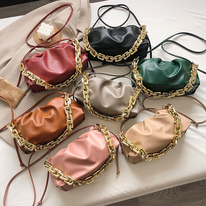 

Hand Bags For Women 2021 Trend Small PU Leather Crossbody Women's Desinger Chain Shoulder Handbags Winter, Red