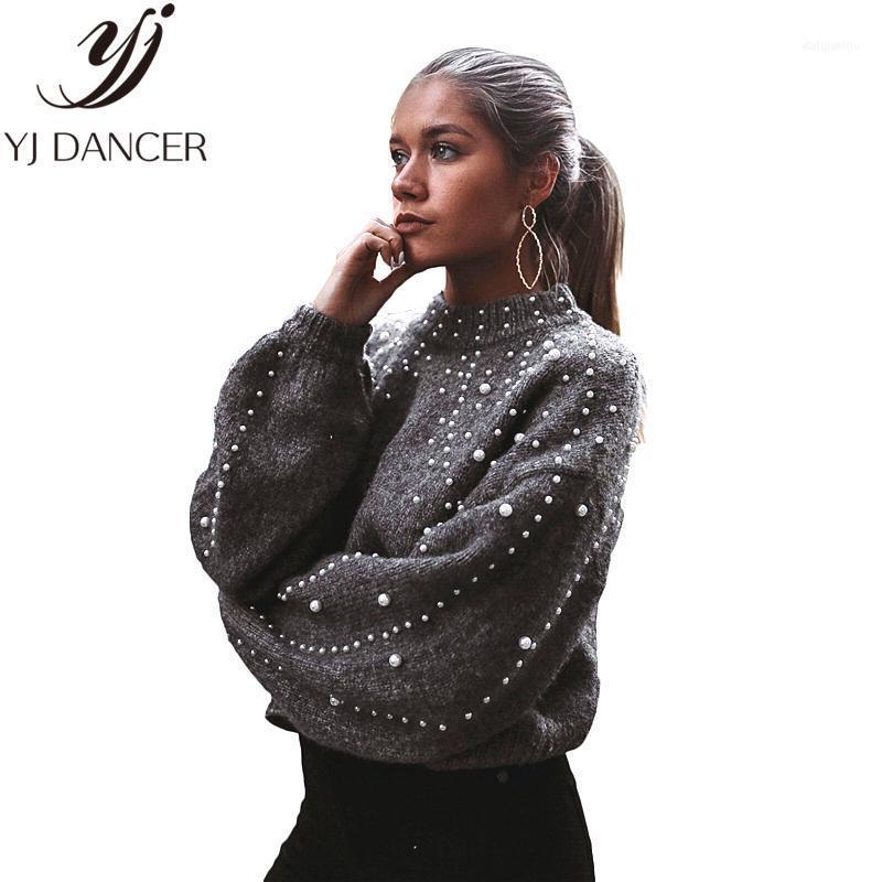 

Women' Sweaters 2021 Spring Autumn Plus Size Fashion Women Loose Warm Long Sleeve Pearl Short Sweater Coat Female Ljj01601, Gray