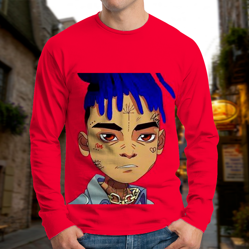 

Men's European and Movie Anime 3D T-shirt Party Tops Street Wear Round Neck High Quality Long Sleeve XL Printed Daily Top, White;black