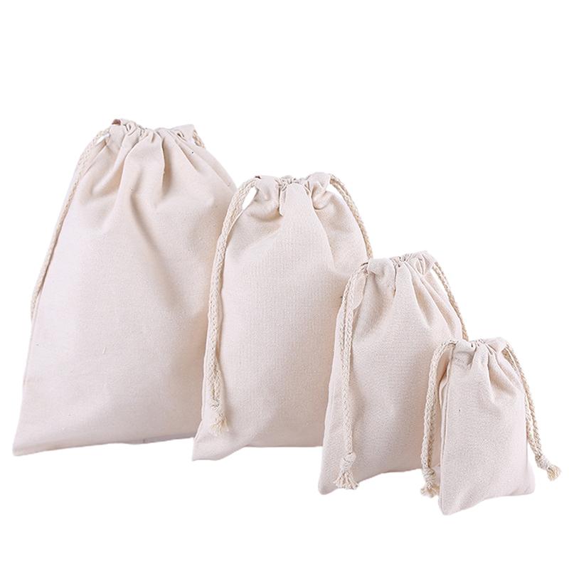 

Gift Wrap Big Size Reusable Muslin Dust Bag Pouch Large Capacity Organic Cotton Drawstring Storage Bags Wedding Candy Bar Packaging