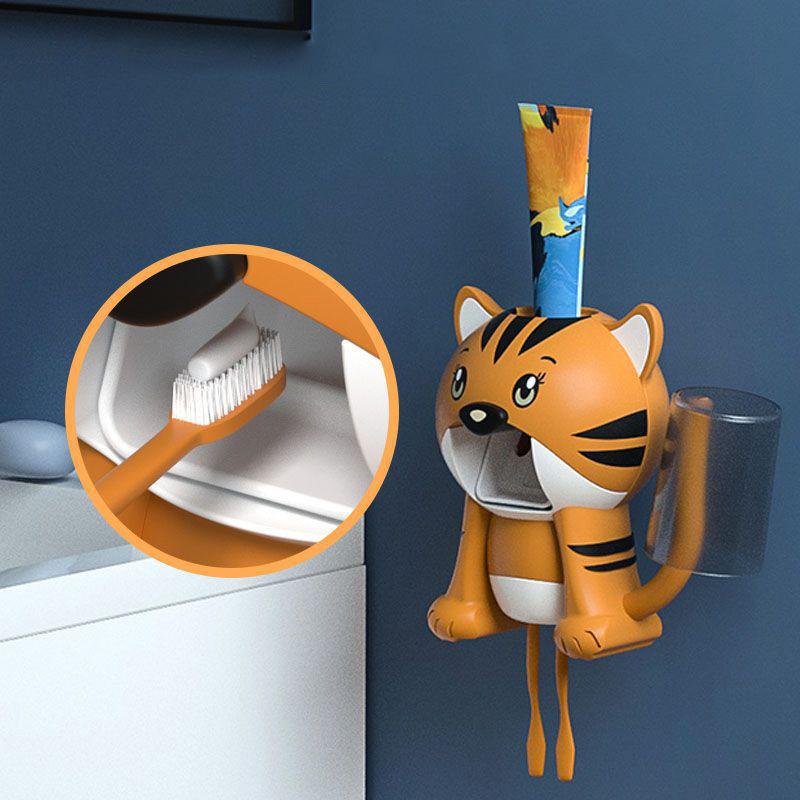 

Automatic Lazy Toothpaste Dispenser Children Squeezer Kids Cartoon Toothbrush Holder Bathroom Accessories Holders
