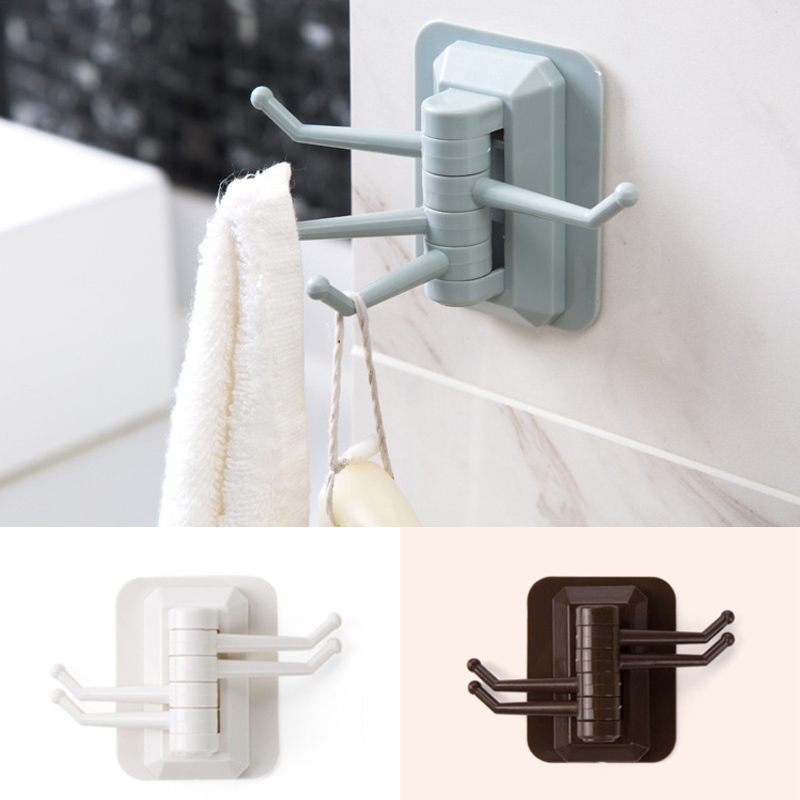 Storage Holders Racks Strong Adhesive Wash Cloth Clip Rotatable Home Improvement Bath Room Kitchen Supplies Storage Towel Rack-image-690302976