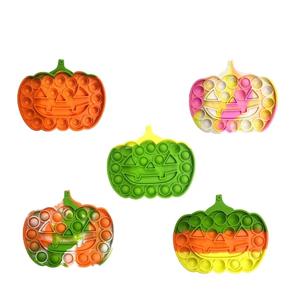 

Happy Halloween push bubble pumpkin Party Favor gift fidget toys stress relief high quality decompression simple dimple sensory toy for children education